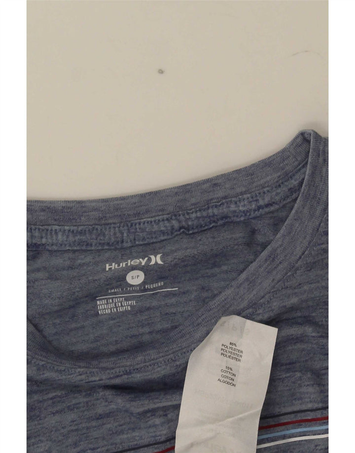 Hurley T-Shirt Graphique Homme Petit Bleu Marine Moucheté Polyester