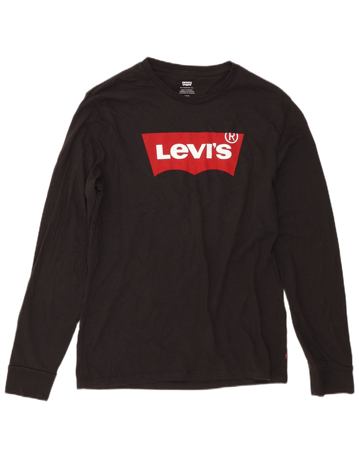Levi's Top Graphique à Manches Longues Homme Noir Moyen Coton