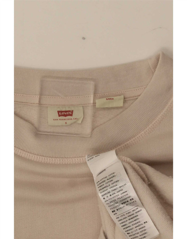 Levi's Sweat Oversize Femme UK 10 Petit Beige Coton