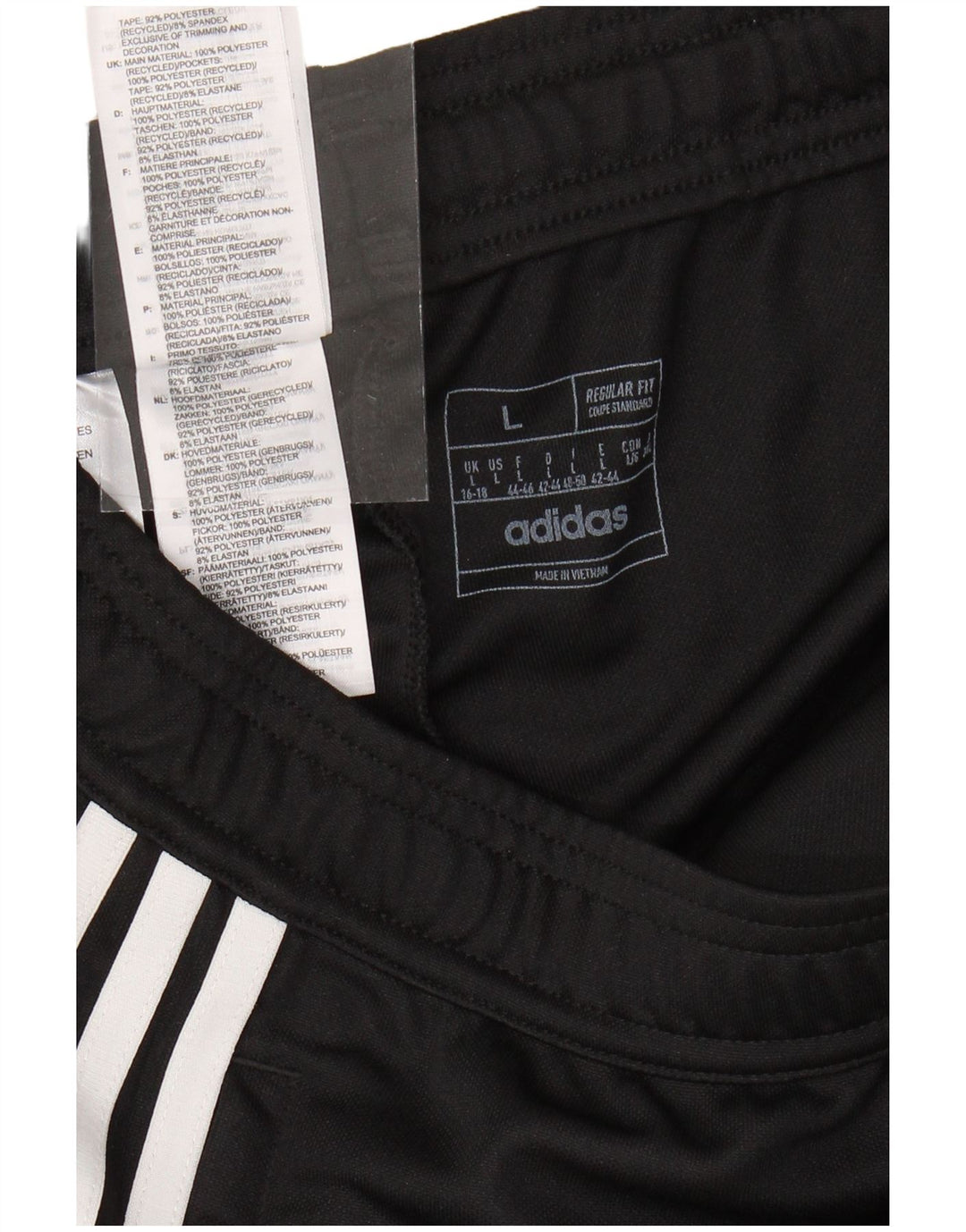 ADIDAS Pantalon de survêtement Aeroready pour femme UK 16/18 Large Noir Polyester