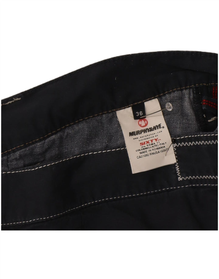 Murphy & Nye Short Chino Homme W36 Large Bleu Marine Coton