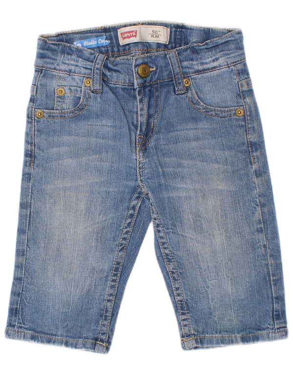 Levi's Short en jean coupe slim 511 pour garçon 3-4 ans W20 Bleu coton