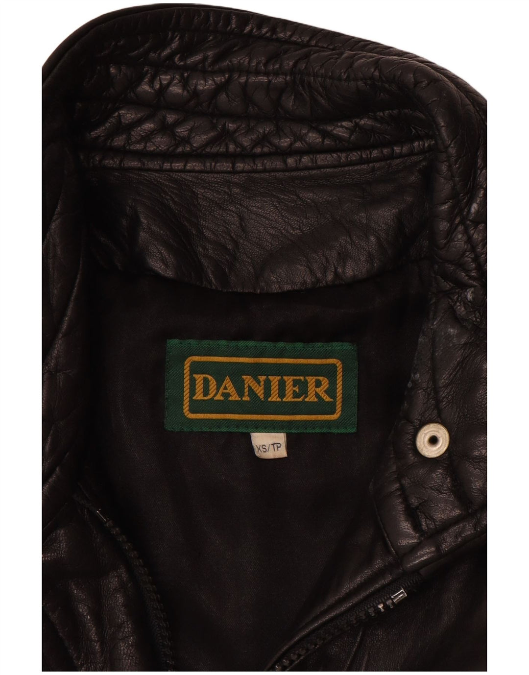 Danier Veste en cuir surdimensionnée pour femme UK 6 XS Noir