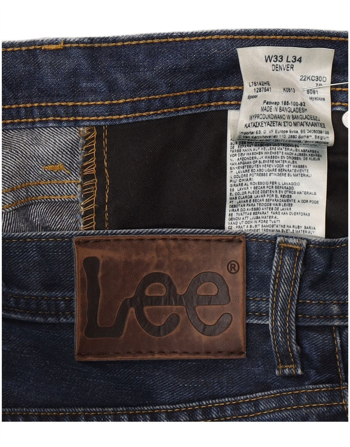 Lee Jean Droit Denver Homme W33 L30 Bleu Coton