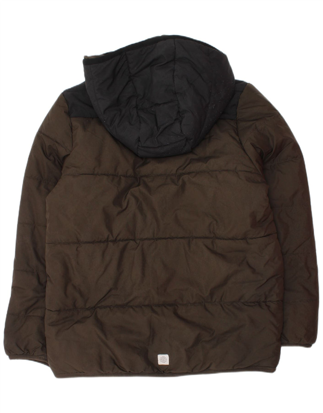 Adidas Veste matelassée à capuche pour garçon 9-10 ans Kaki Colourblock Polyester
