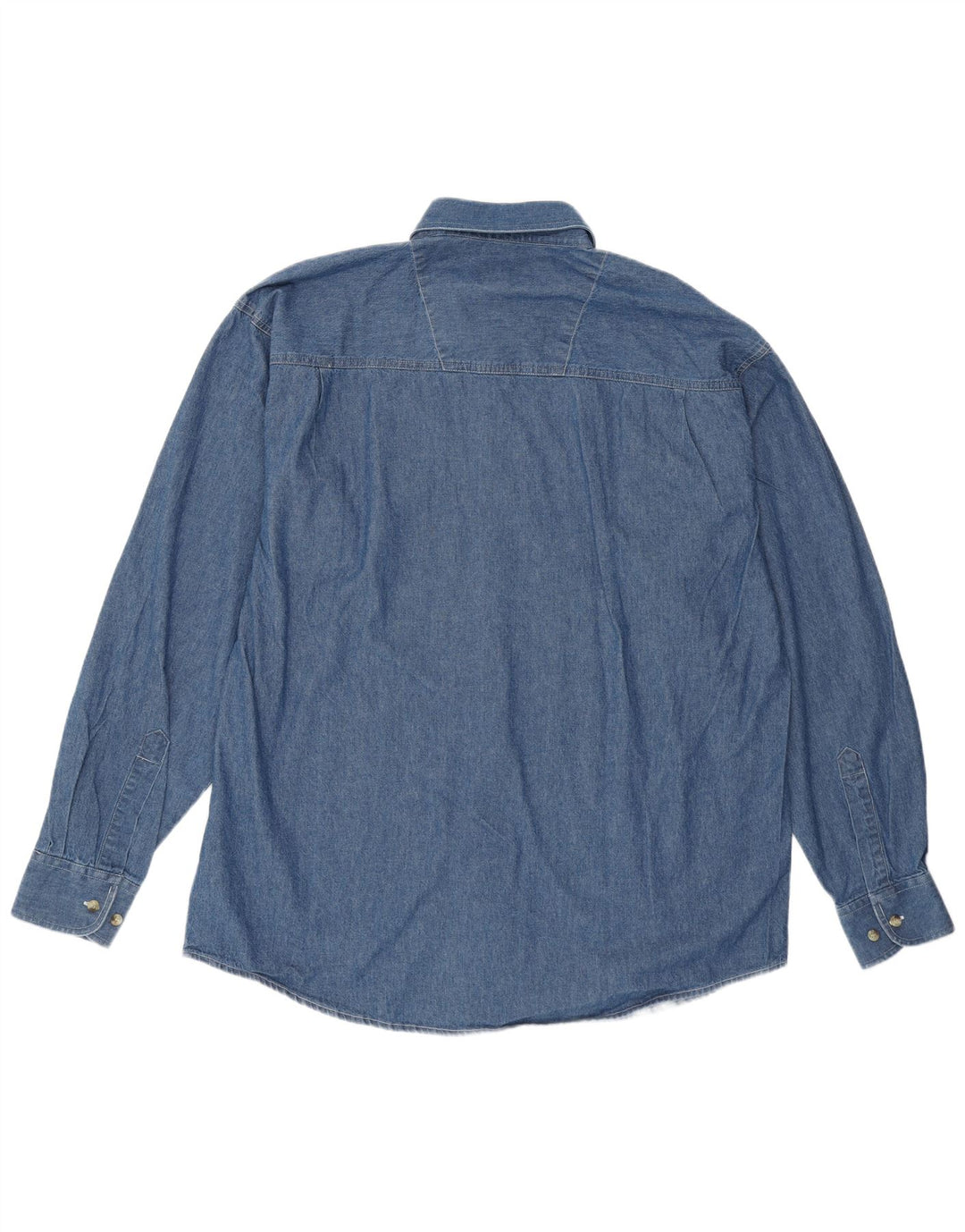 VINTAGE Chemise en denim homme Taille 43/44 XL Coton bleu