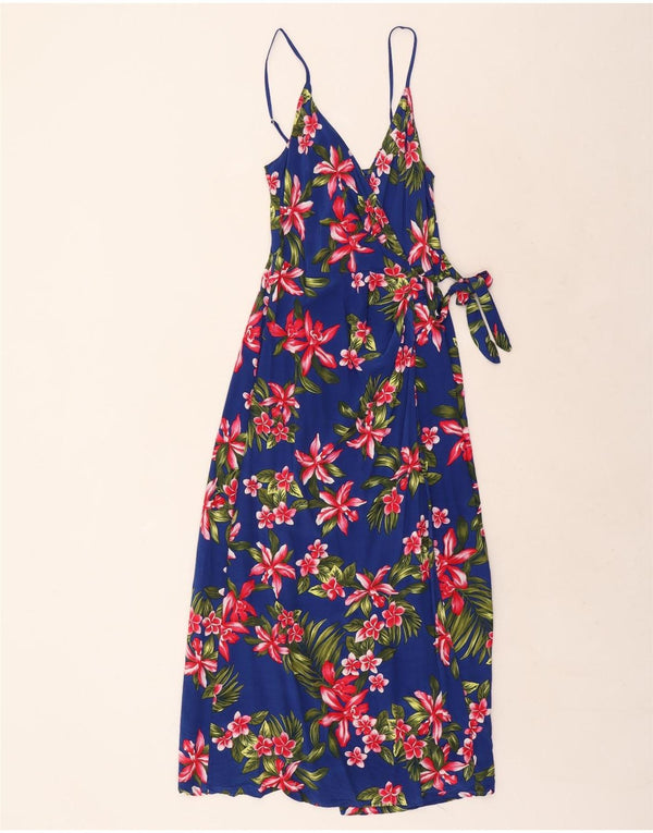 Tommy Hilfiger Robe d'été portefeuille US 2 XS Bleu Floral Viscose