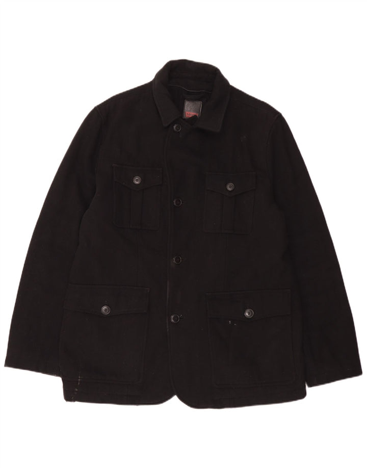 Levi's Veste utilitaire pour hommes UK 40 Large Laine noire