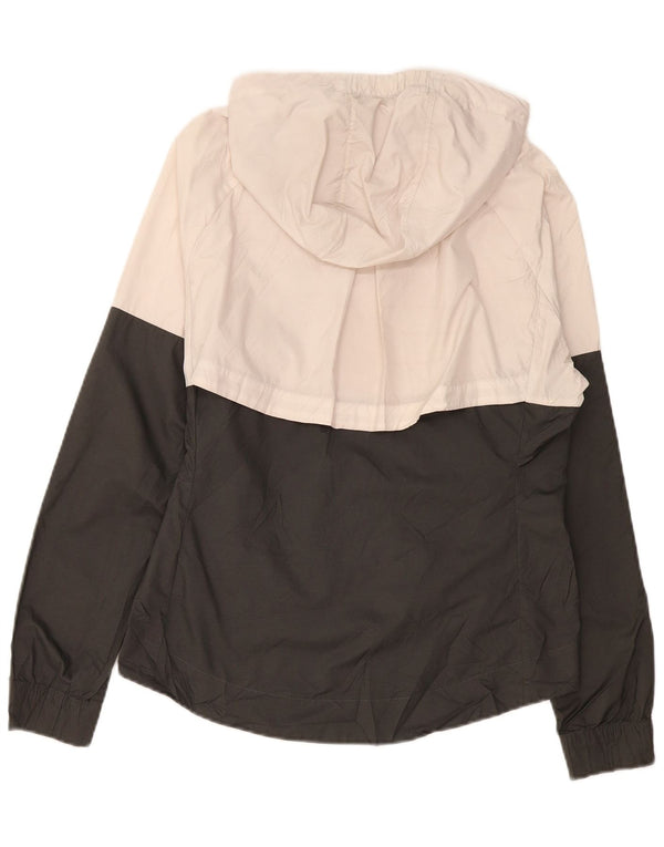 Nike Veste de survêtement à capuche pour femme UK 14 Medium Off White Colourblock