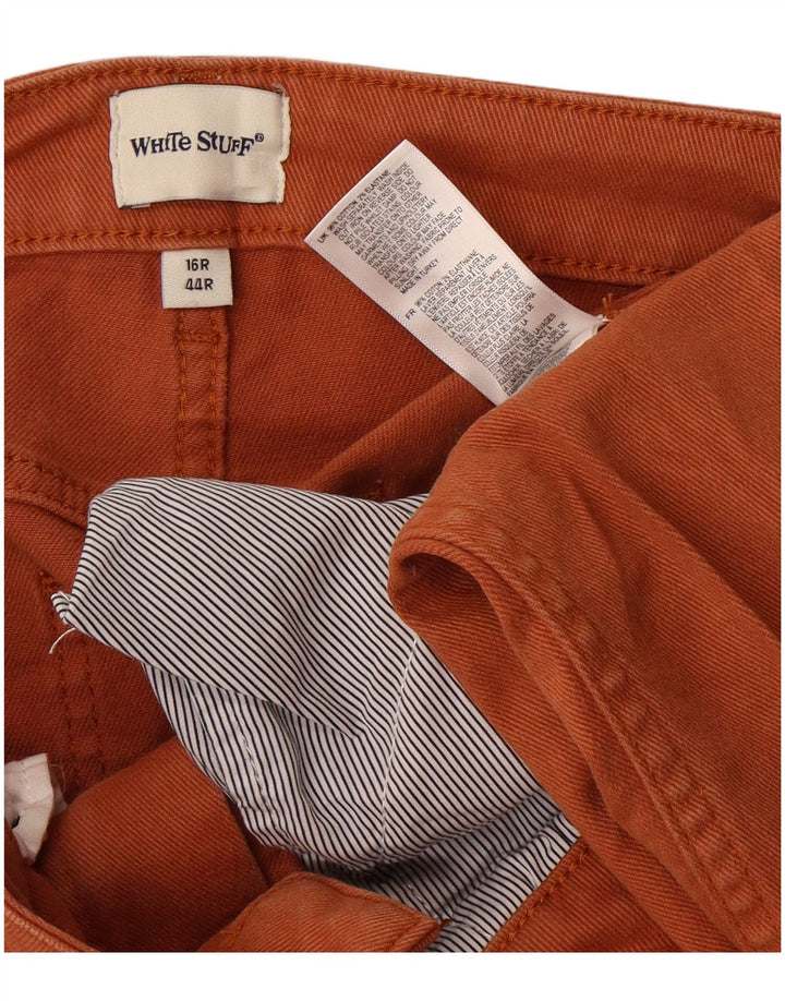 White Stuff Jean court pour femme UK 16 Large W34 L25 Coton marron