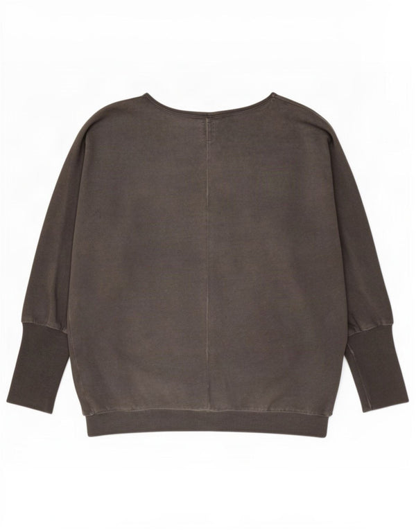 Gaudi Womens Graphic Sweatshirt Jumper UK 10 Small Grey Cotton