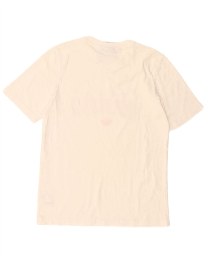 Adidas T-shirt graphique pour hommes, petit haut en coton blanc