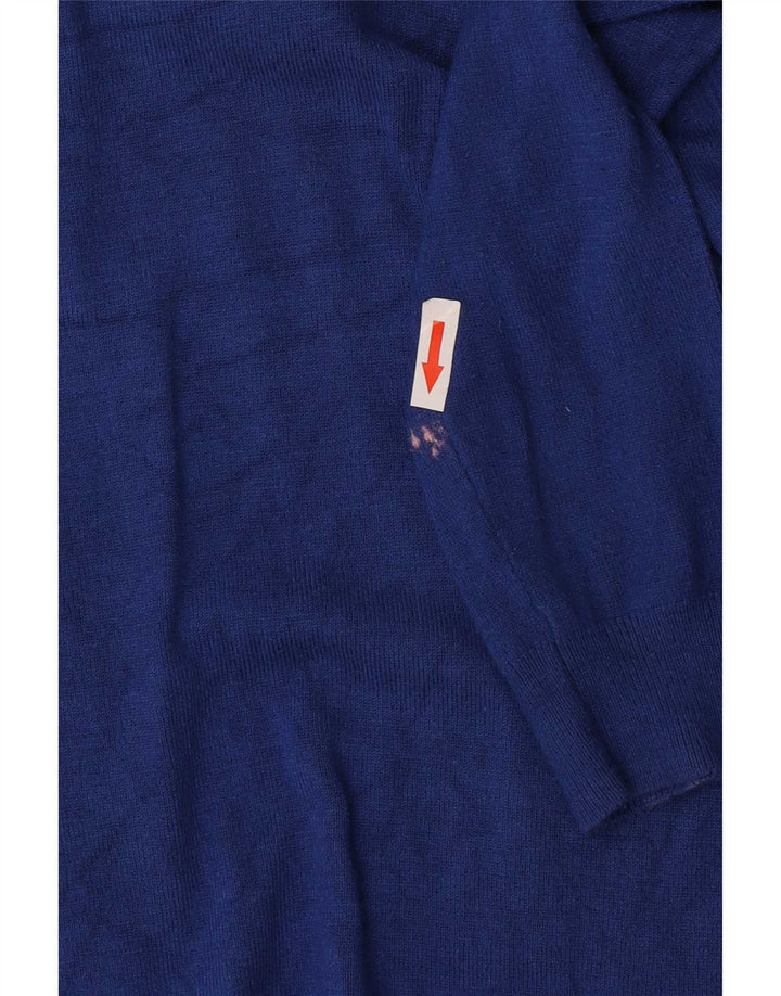 Marks & Spencer Pull cardigan court pour femme UK 12 Bleu moyen Viscose