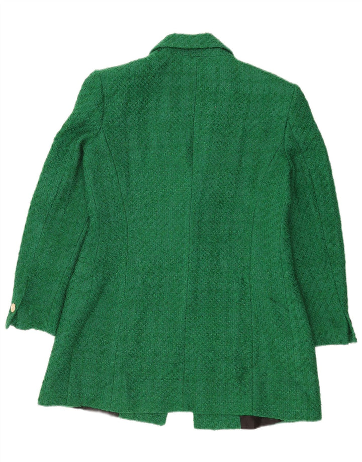 Zara Veste Blazer 1 Bouton Femme UK 16 Grand Acrylique Vert