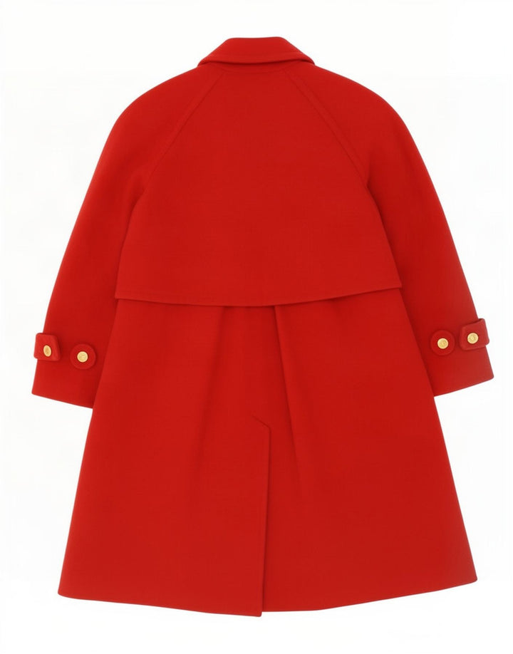 vintage Femme Overcoat Oversize EU 40 Laine Rouge Moyenne