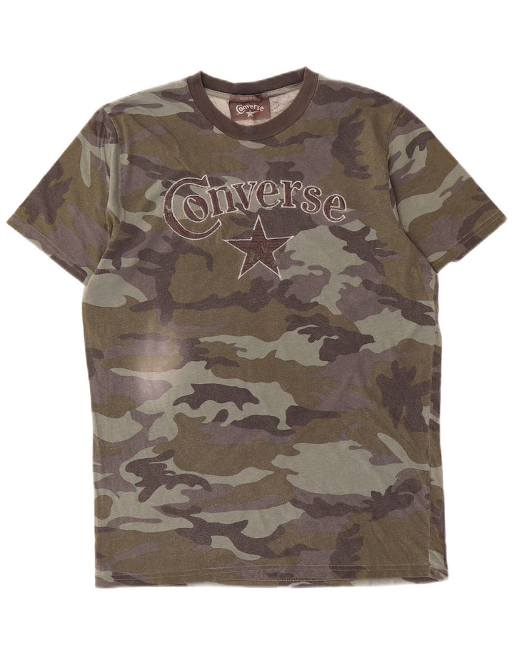 Converse T-Shirt Graphique Homme Kaki Moyen Camouflage