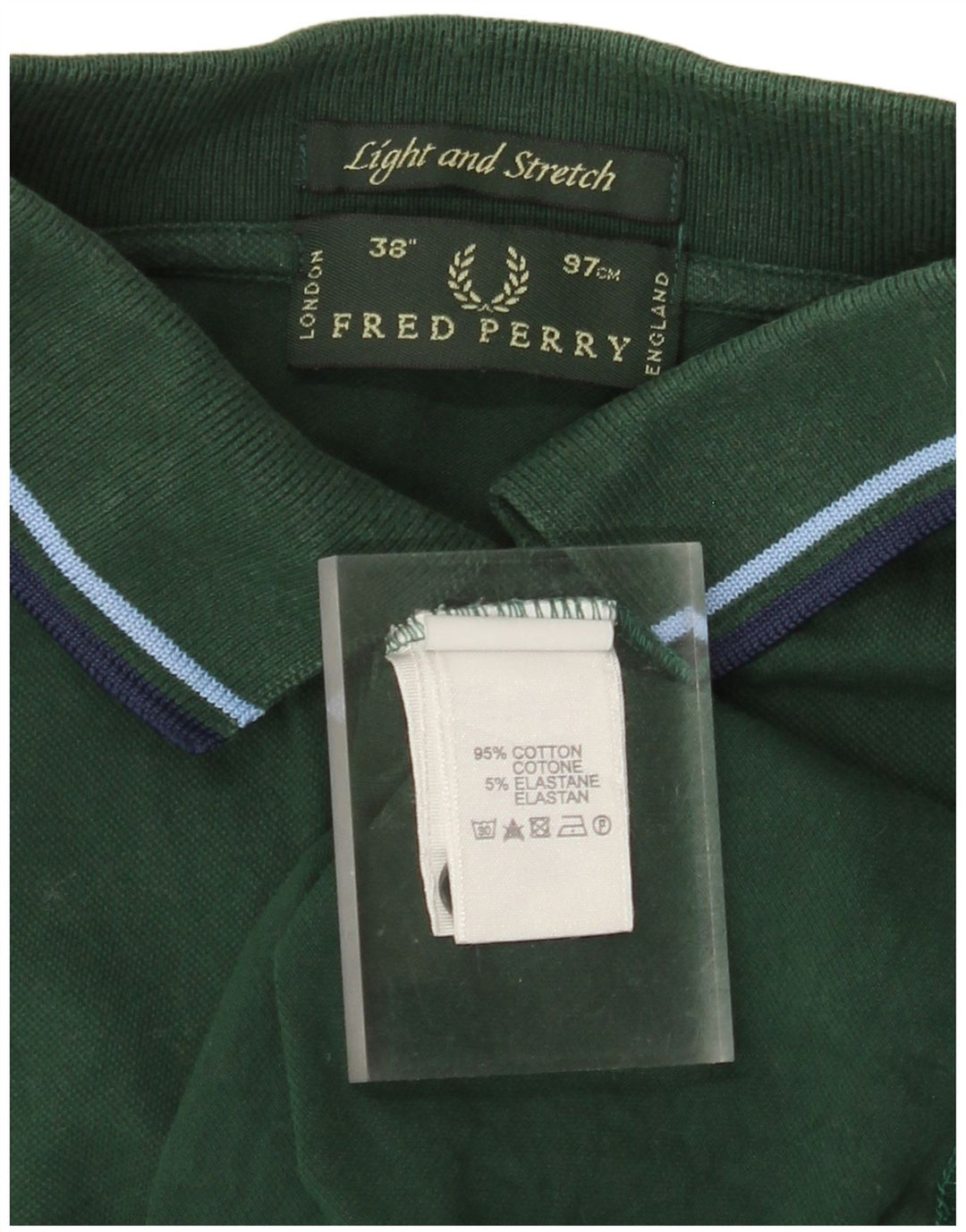 FRED PERRY Polo léger et stretch homme petit vert coton