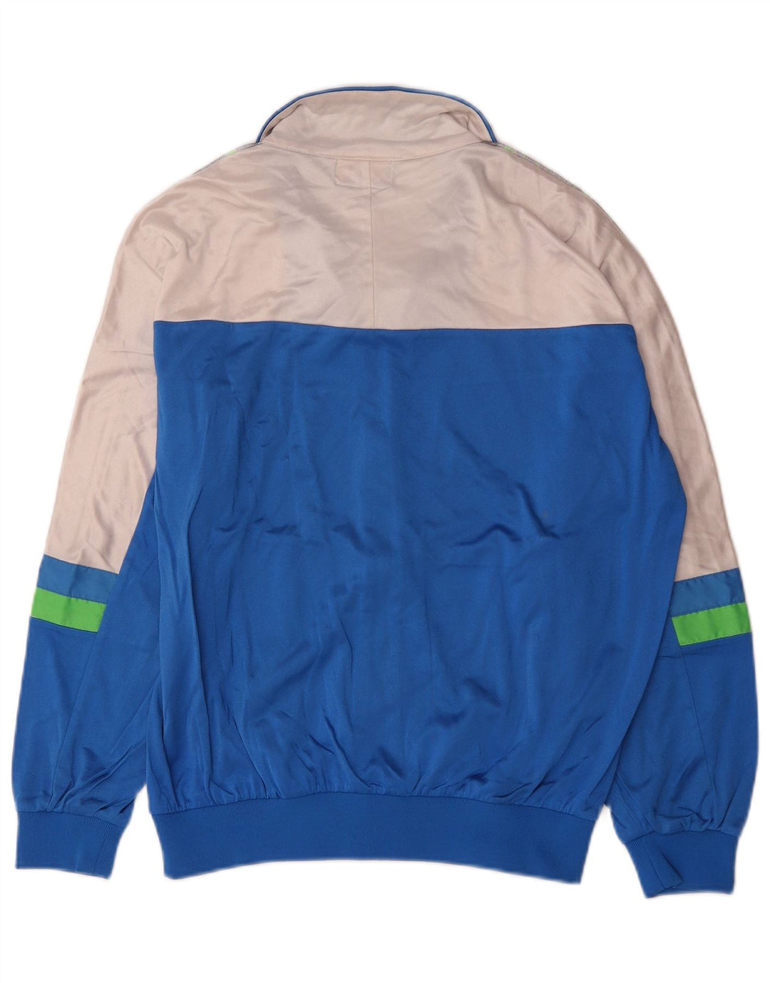 Asics Veste de survêtement graphique pour hommes, grand, bleu, colour block