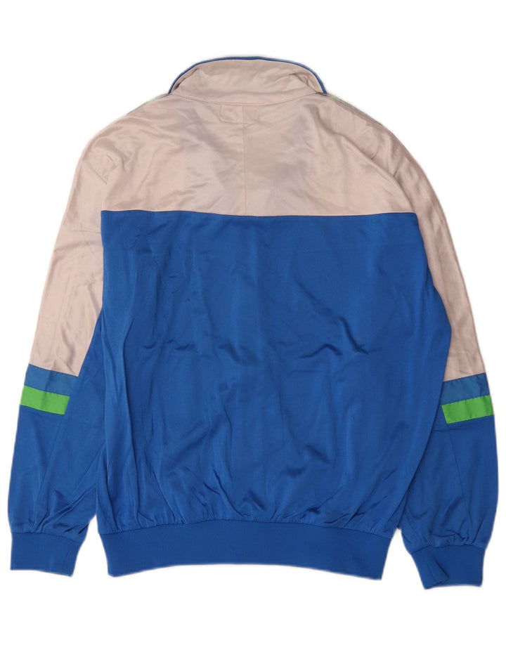 Asics Veste de survêtement graphique pour hommes, grand, bleu, colour block