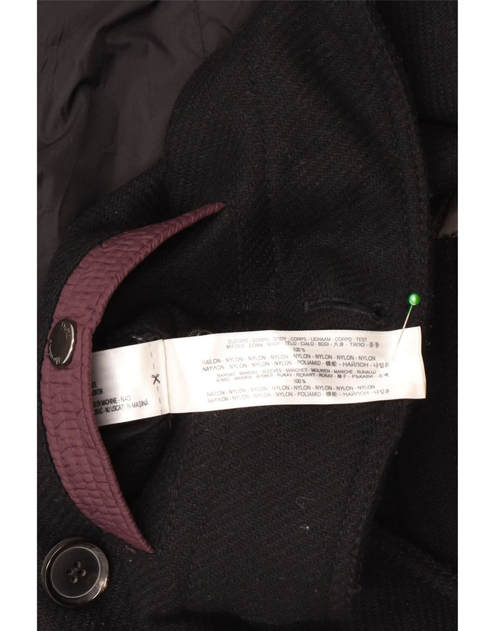 Massimo Dutti Caban pour homme UK 40 Large Noir Nylon