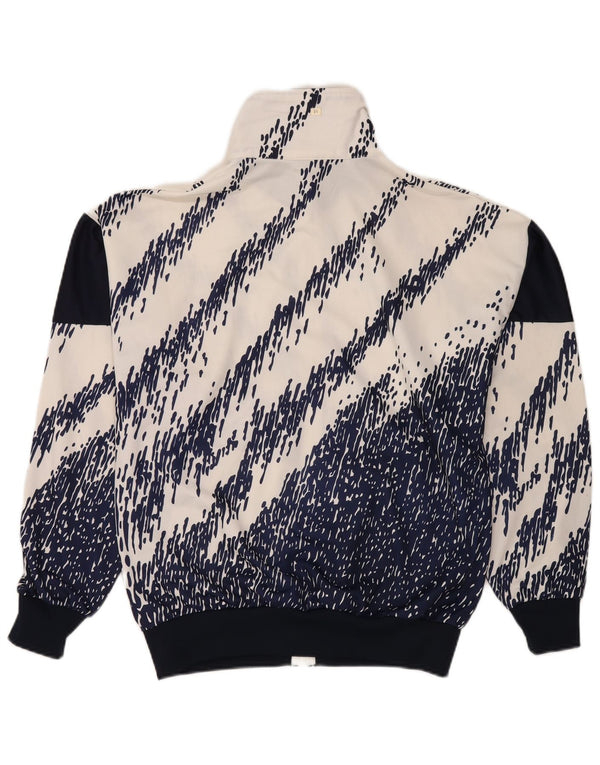 Vintage Mens Survêtement Top Veste Bleu Marine Moyen Colorblock