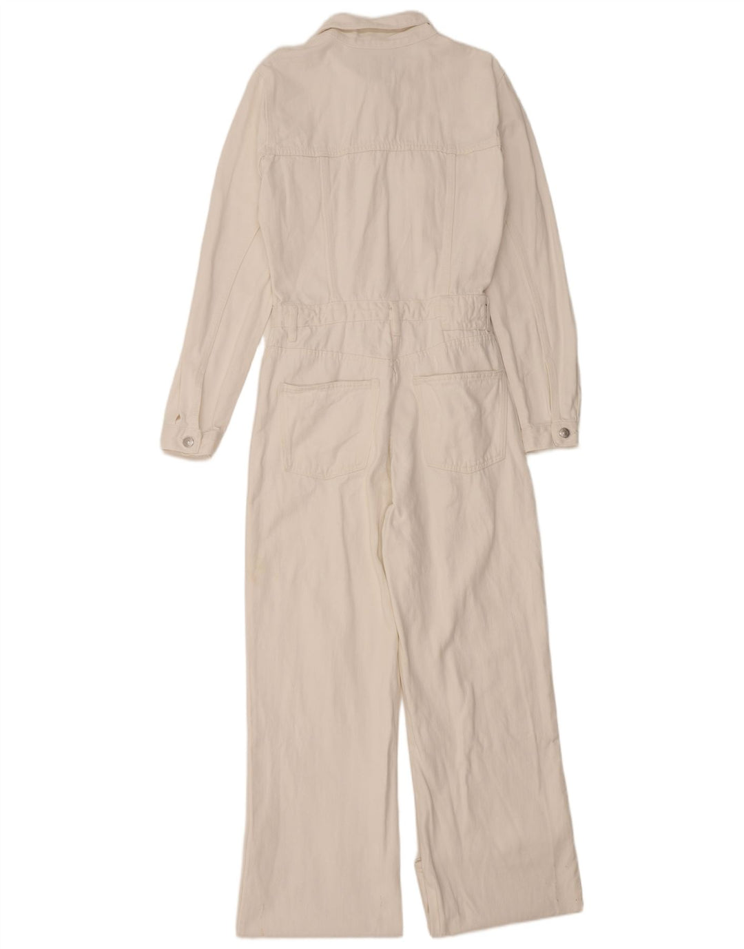 Zara Combinaison en jean pour femme UK 14 Grand coton blanc