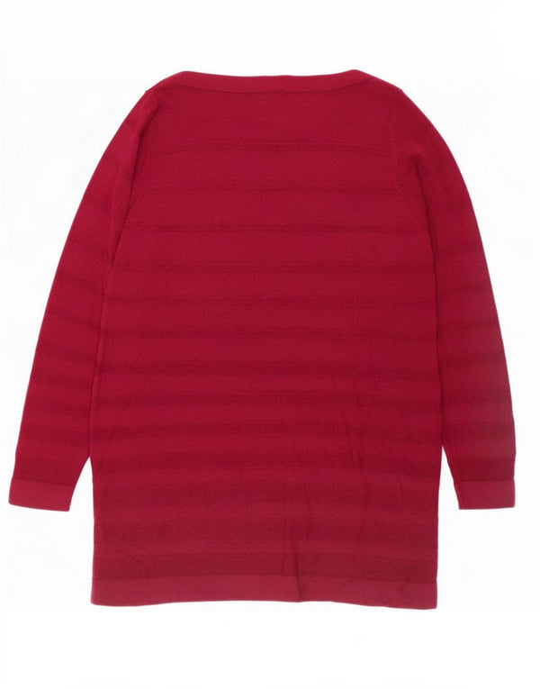 Marks & Spencer Haut à manches longues pour femme UK 22 3XL Acrylique bordeaux