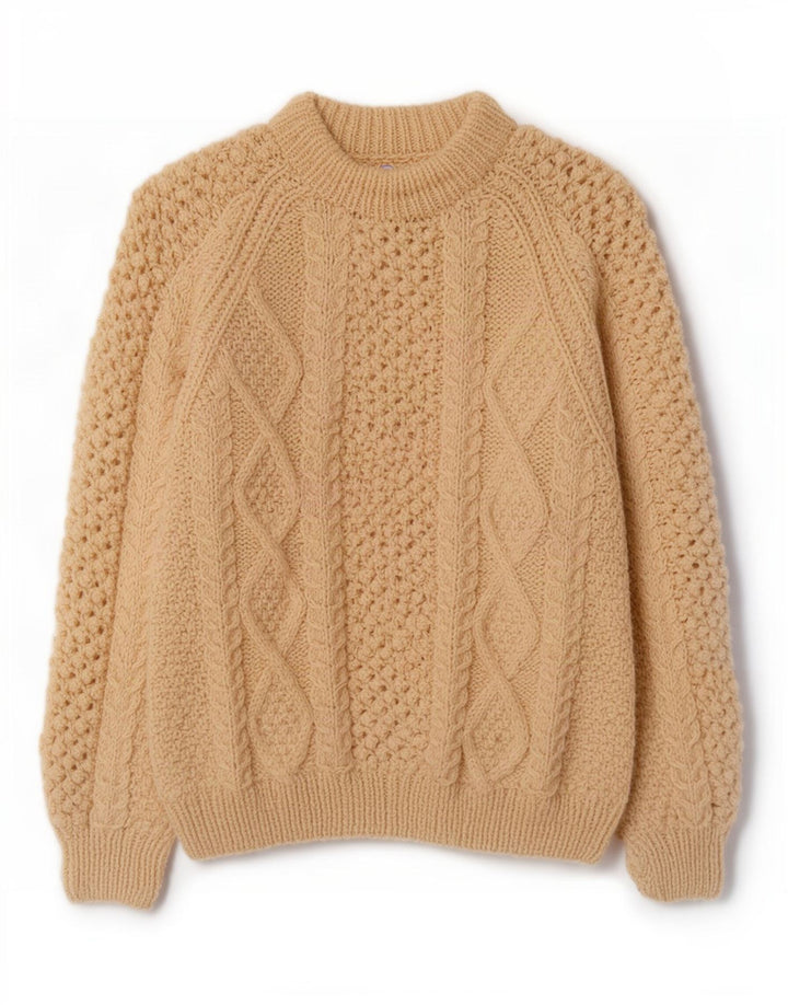 vintage Mens Turtle Neck Jumper Pull Grand Blanc Cassé