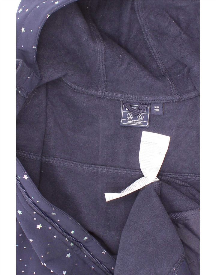 Mountain Warehouse Veste coupe-vent fille 9-10 ans bleu marine à pois