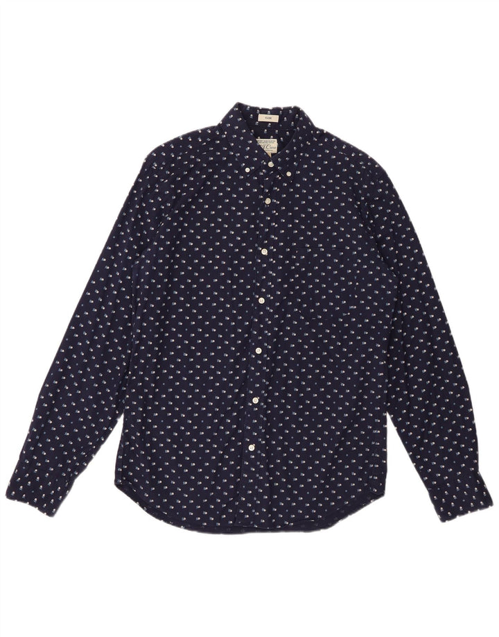 J. Crew Chemise Slim Homme Bleu Marine Moyen Coton Floral