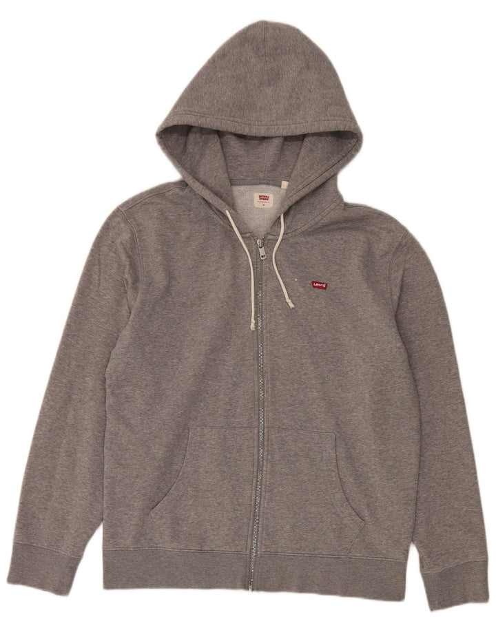 Levi's Sweat à Capuche Zippé Homme Gris Moyen Moucheté Coton