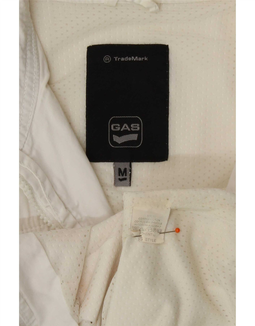 Gas Veste de survêtement sans manches pour femme UK 14 en coton blanc moyen