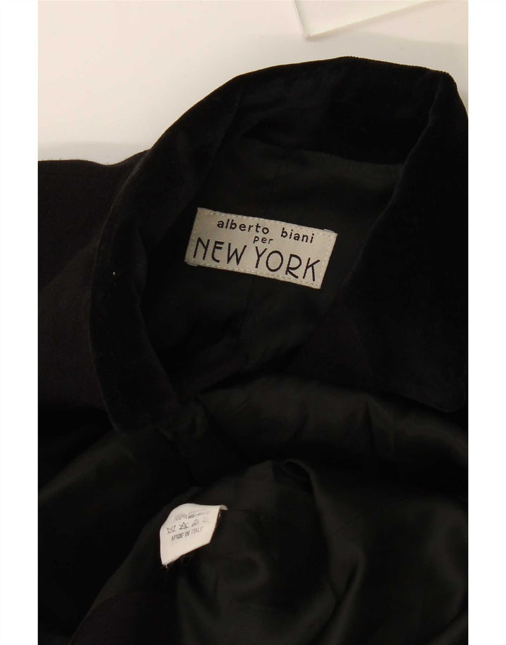 Alberto Biani Veste Blazer 4 Boutons Femme IT 40 Laine Noir Moyen