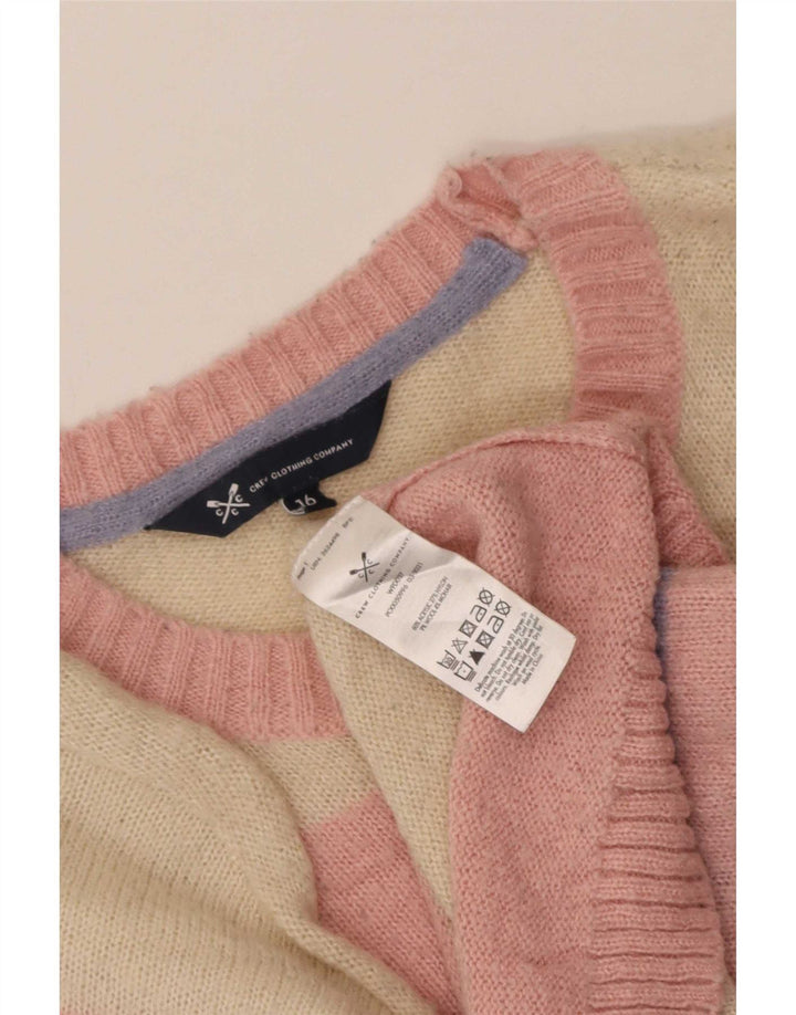 Crew Clothing Pull à col pour femme UK 16 Large Multicolore