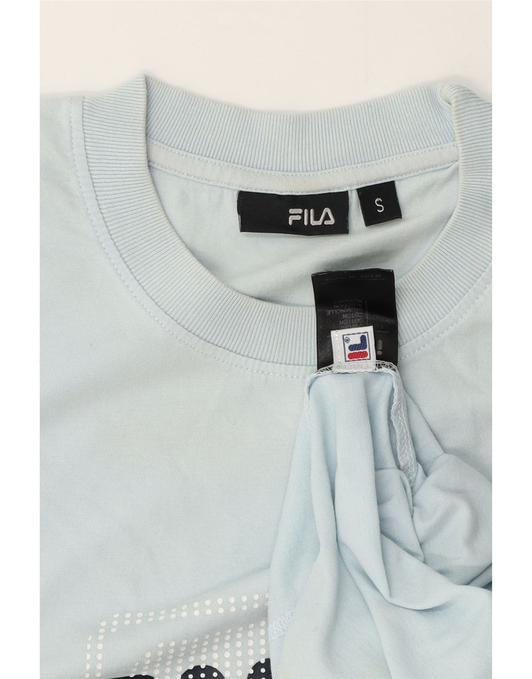 Fila T-Shirt Graphique Homme Petit Bleu Coton