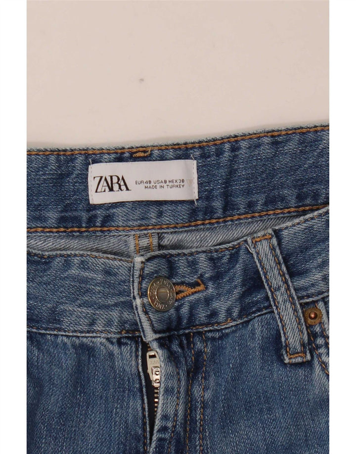 Zara Jean ample pour femme EU 40 Medium W30 L31 Bleu