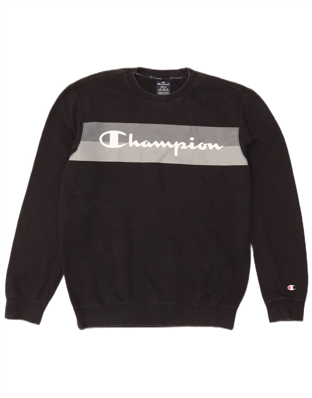 Champion Sweat-shirt graphique pour homme en coton color block Noir Taille S