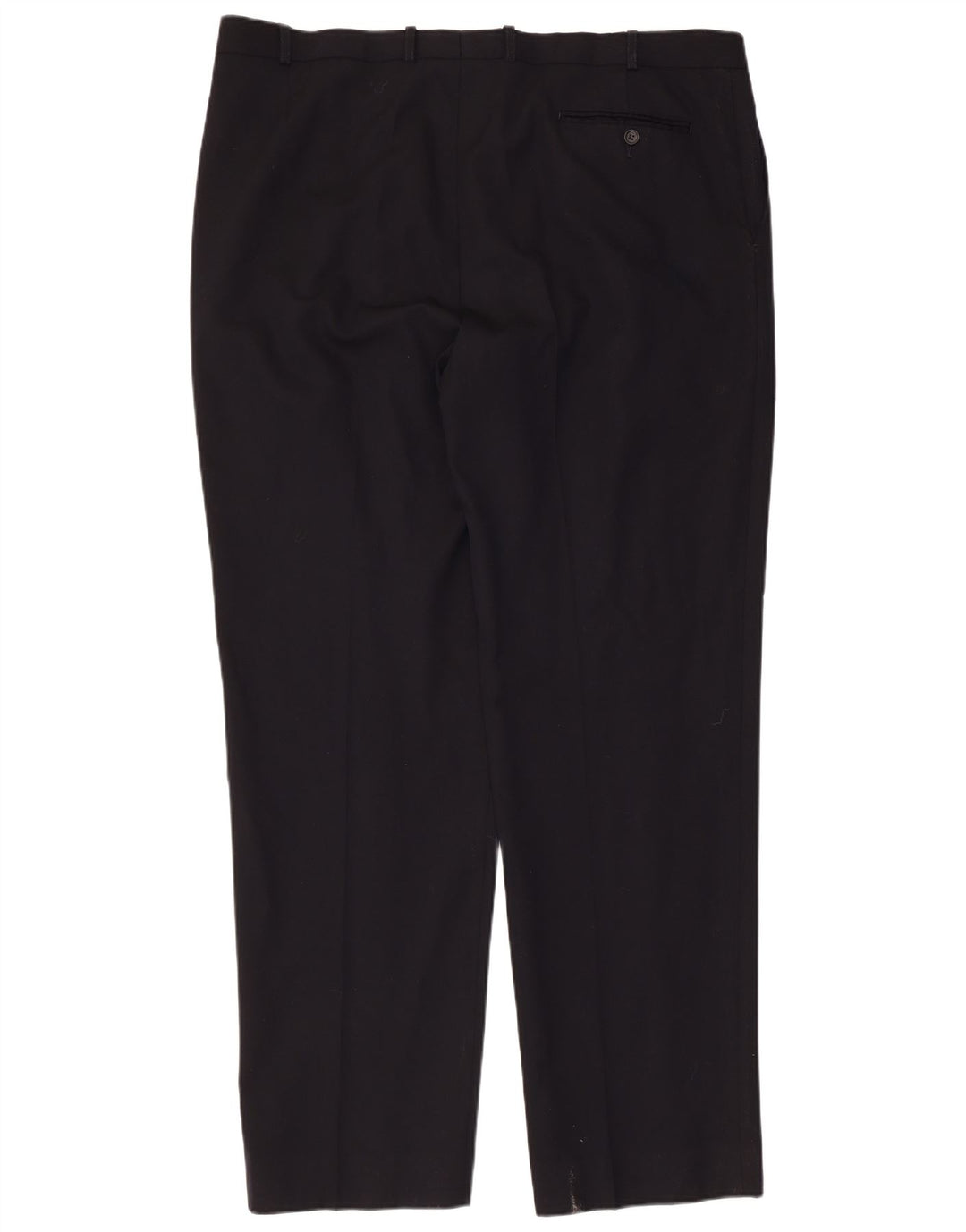 Marks & Spencer Pantalon de Costume Droit Homme W42 L33 Laine Bleu Marine