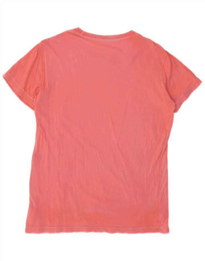 Diesel T-Shirt Graphique Homme Rose Moyen Coton