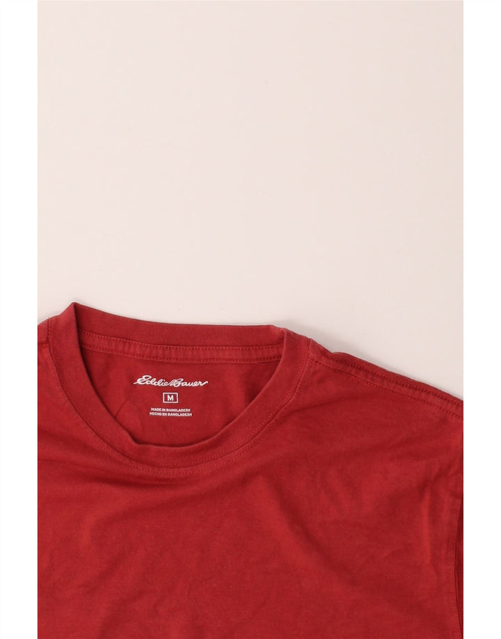 EDDIE BAUER Mens T-Shirt Top Medium Red Cotton Vintage Eddie Bauer and Second-Hand Eddie Bauer from Messina Hembry 