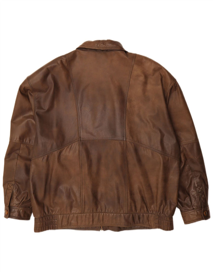 Itallo Veste en cuir pour homme IT 56 3XL Cuir marron