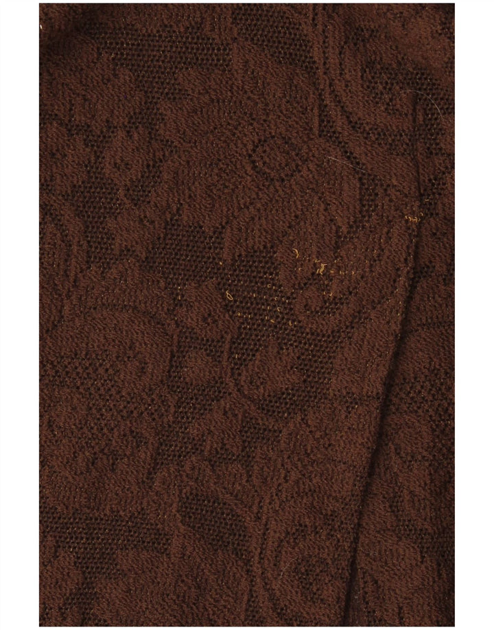 DOLCE & GABBANA Jupe longue en tricot pour femme W26 Petit motif floral marron