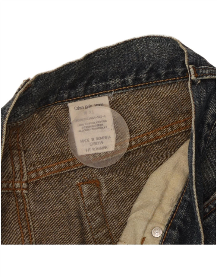 CALVIN KLEIN Jean Droit Homme W31 L29 Bleu Coton