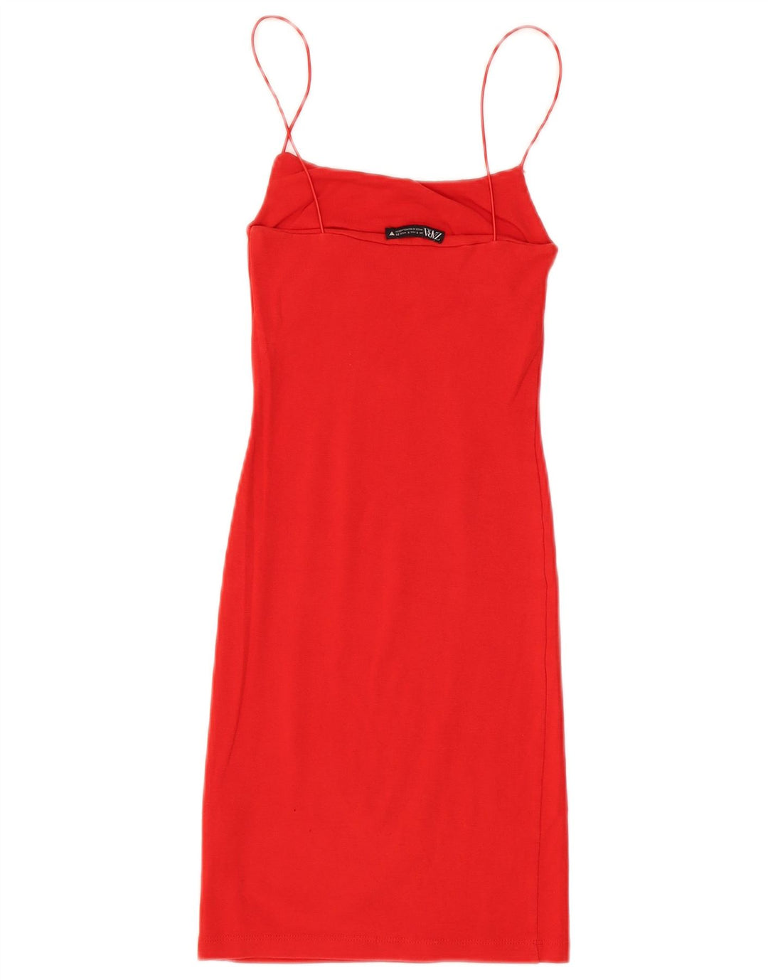 Zara Femme Robe d'été UK 8 Petit Coton Orange