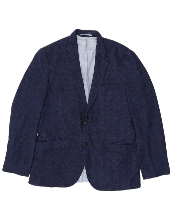 Marks & Spencer Veste blazer coupe ajustée pour homme UK 40 Large Bleu marine