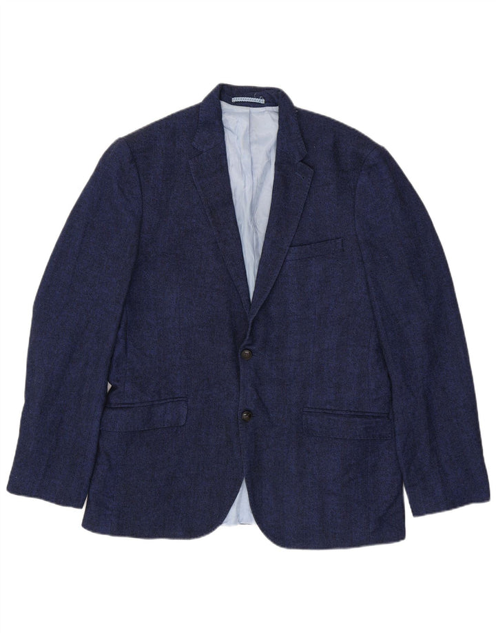 Marks & Spencer Veste blazer coupe ajustée pour homme UK 40 Large Bleu marine