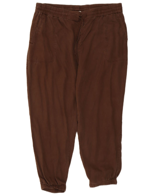 Fat Face Pantalon de jogging court pour femme UK 16 Large W38 L25 Lycra marron