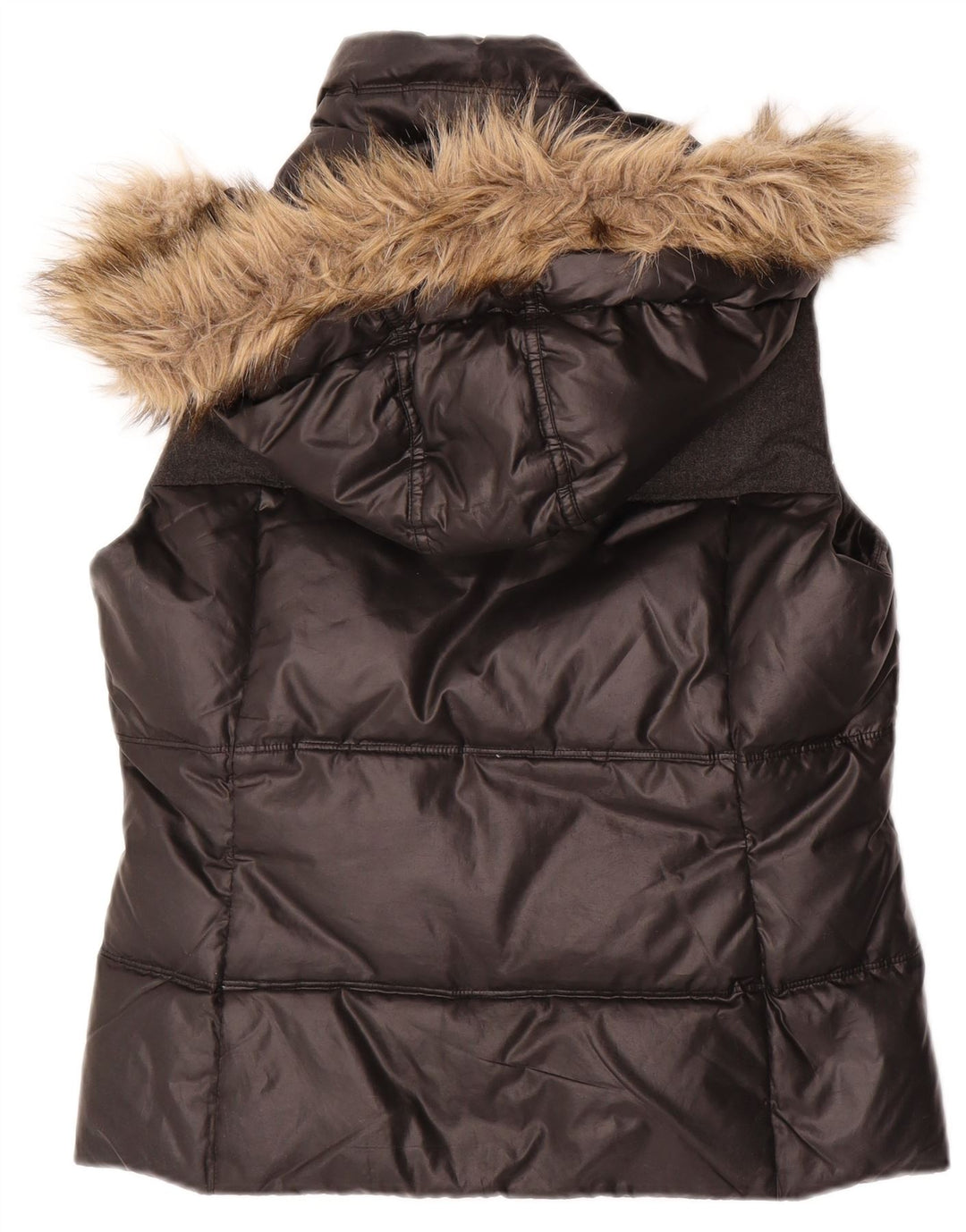 Esprit Gilet rembourré à capuche pour femme UK 10 Small Noir Polyester