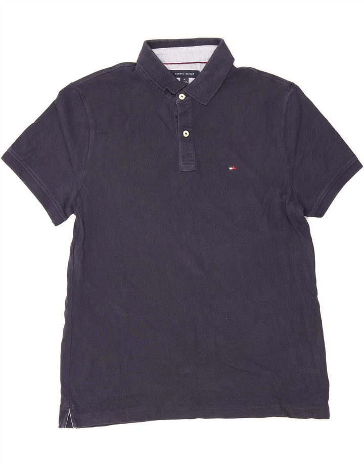 TOMMY HILFIGER Mens Polo Shirt Medium Navy Blue Cotton Vintage Tommy Hilfiger and Second-Hand Tommy Hilfiger from Messina Hembry 