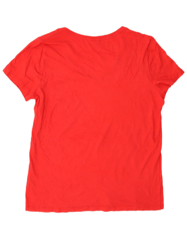 Nautica T-shirt graphique pour femme UK 18 XL Rouge Coton